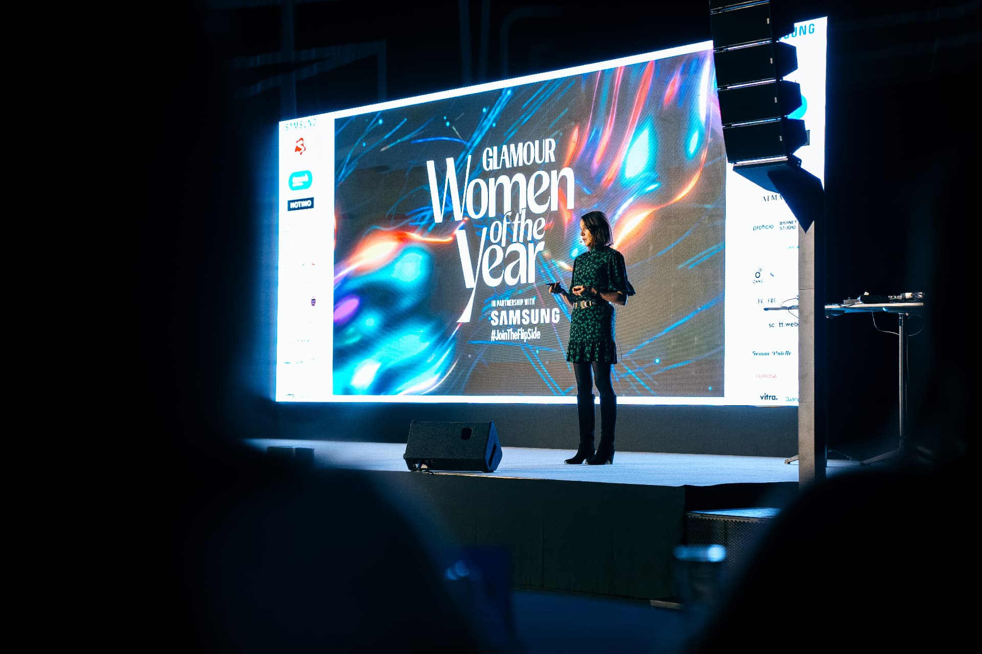 Awards presentation on stage