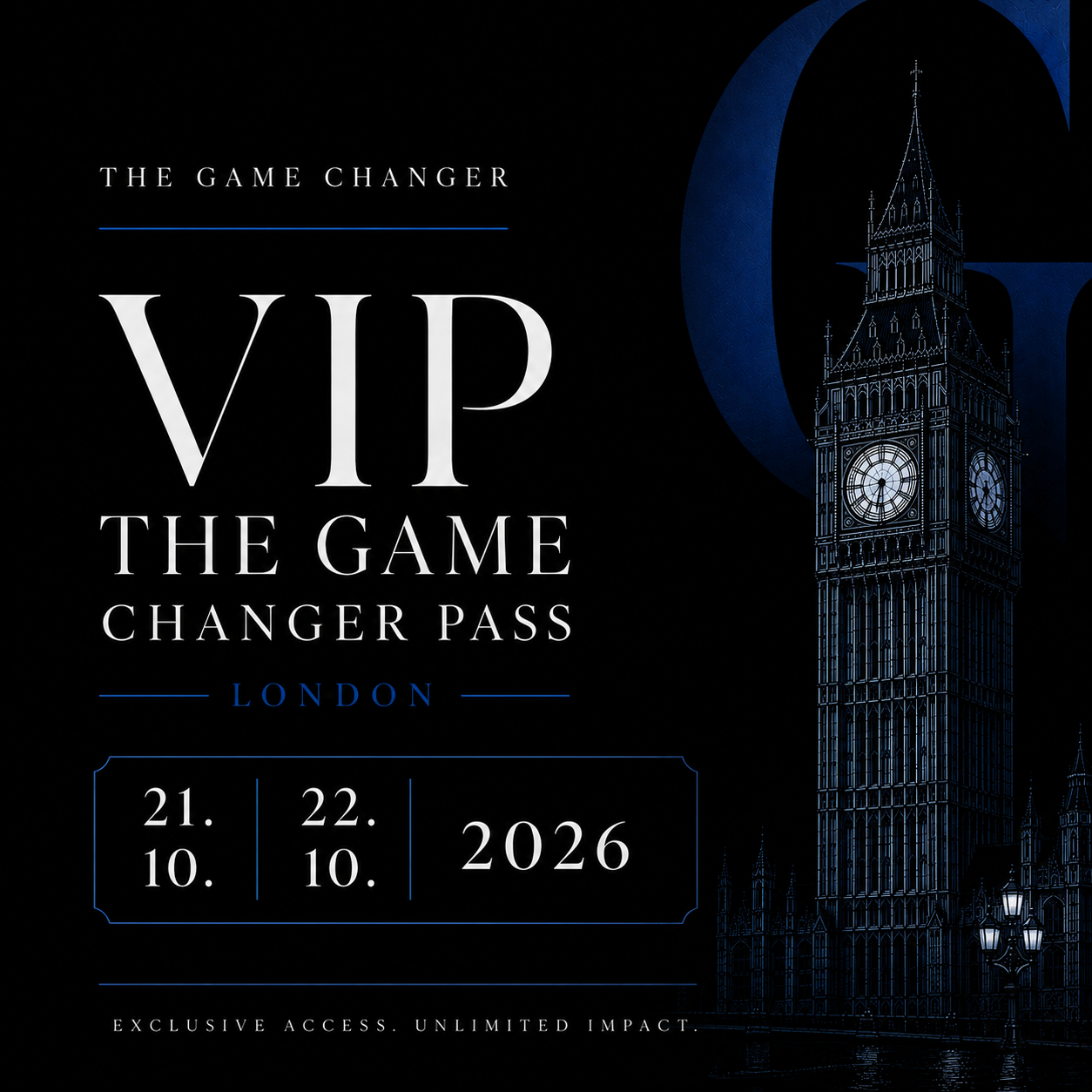 VIP - The Game Changer Pass ticket artwork